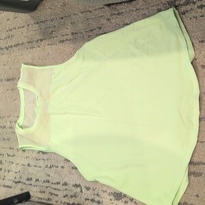 Lululemon Luxtreme And Mesh Tank Lime Green